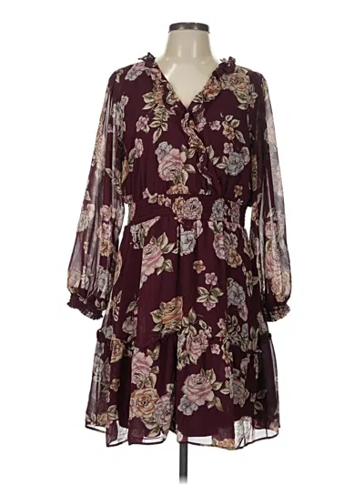 Pre-owned Maurices Casual Dress In Burgundy