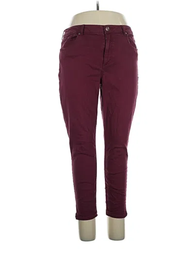 Pre-owned Maurices Casual Pants In Burgundy