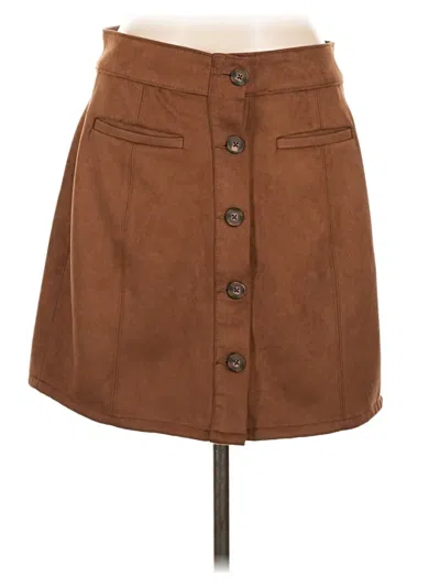 Pre-owned Maurices Casual Skirt In Brown