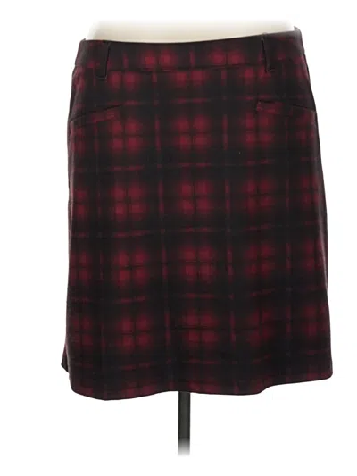 Pre-owned Maurices Casual Skirt In Burgundy