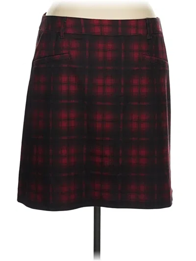 Pre-owned Maurices Casual Skirt In Burgundy