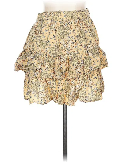 Pre-owned Maurices Casual Skirt In Yellow