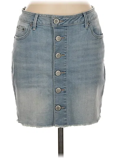 Pre-owned Maurices Denim Skirt In Gray