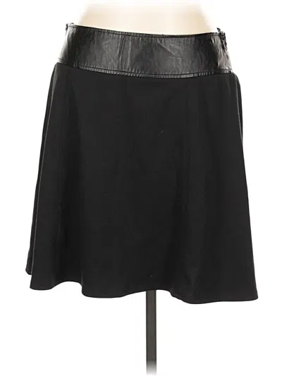 Pre-owned Maurices Faux Leather Skirt In Black