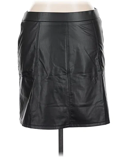 Pre-owned Maurices Faux Leather Skirt In Black