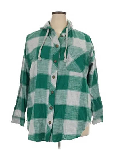 Pre-owned Maurices Fleece Jacket In Green