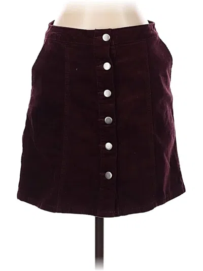 Pre-owned Maurices Formal Skirt In Burgundy