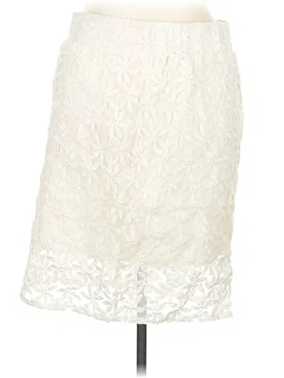 Pre-owned Maurices Formal Skirt In White