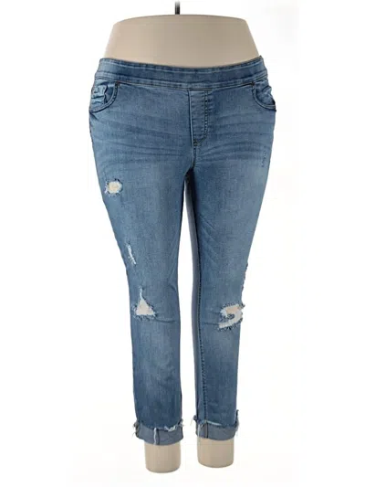 Pre-owned Maurices Jeggings In Blue