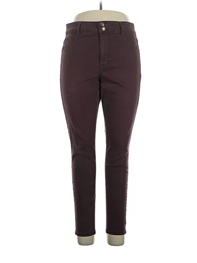 Pre-owned Maurices Jeggings In Burgundy