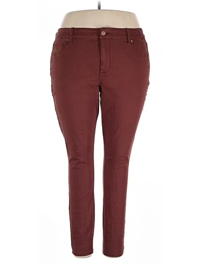 Pre-owned Maurices Jeggings In Burgundy