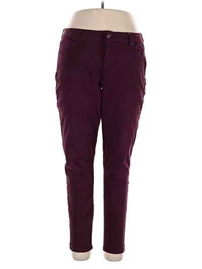 Pre-owned Maurices Jeggings In Burgundy