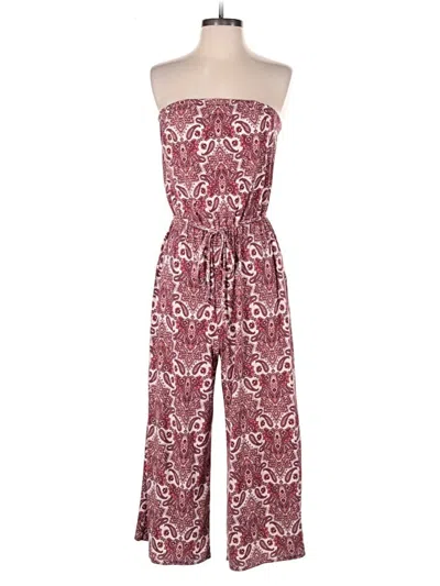 Pre-owned Maurices Jumpsuit In Burgundy