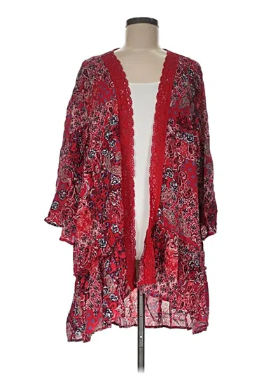 Pre-owned Maurices Kimono In Red