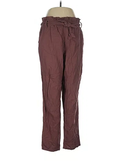 Pre-owned Maurices Linen Pants In Burgundy