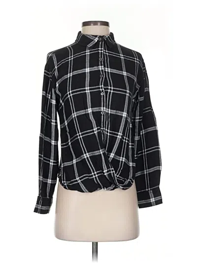 Pre-owned Maurices Long Sleeve Blouse In Black