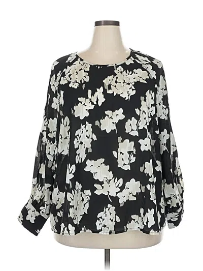 Pre-owned Maurices Long Sleeve Blouse In Black