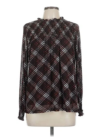 Pre-owned Maurices Long Sleeve Blouse In Black