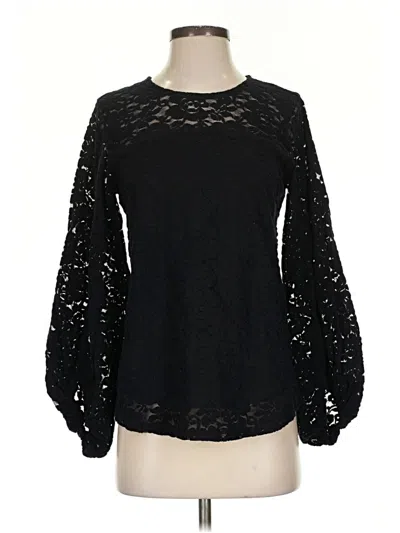 Pre-owned Maurices Long Sleeve Blouse In Black