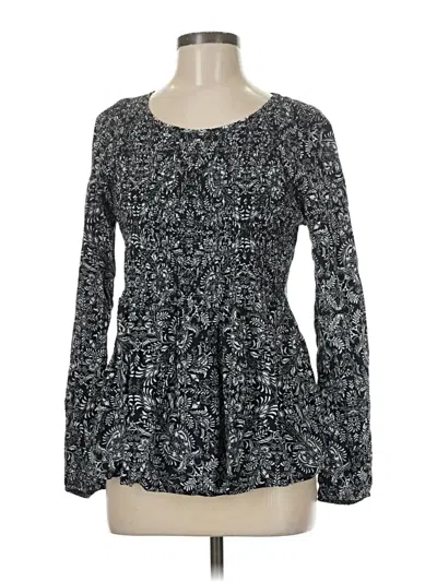 Pre-owned Maurices Long Sleeve Blouse In Black