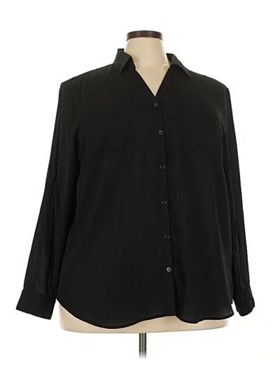 Pre-owned Maurices Long Sleeve Blouse In Black