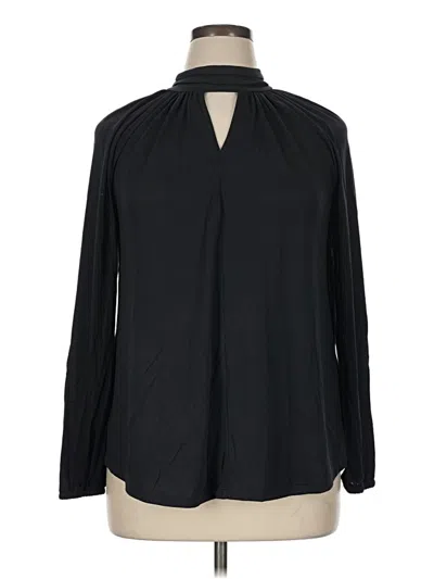 Pre-owned Maurices Long Sleeve Blouse In Black