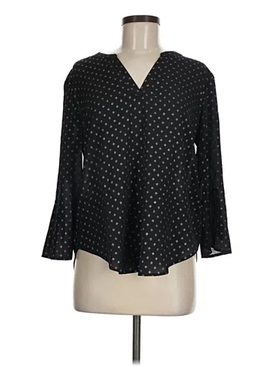 Pre-owned Maurices Long Sleeve Blouse In Black
