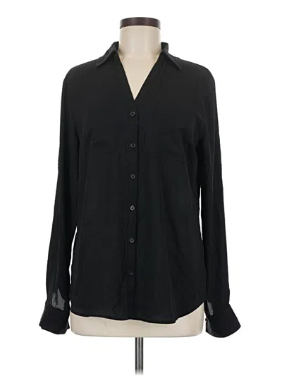 Pre-owned Maurices Long Sleeve Blouse In Black