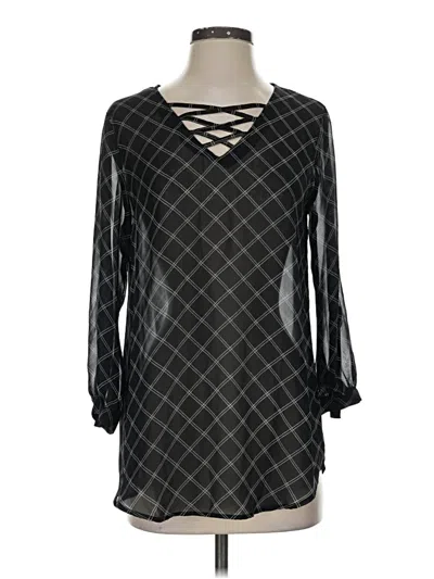 Pre-owned Maurices Long Sleeve Blouse In Black