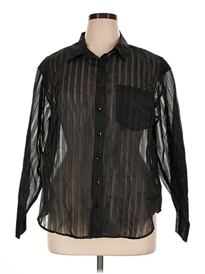 Pre-owned Maurices Long Sleeve Blouse In Black