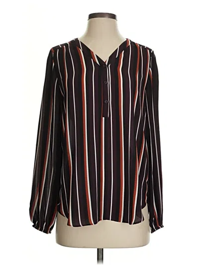 Pre-owned Maurices Long Sleeve Blouse In Black