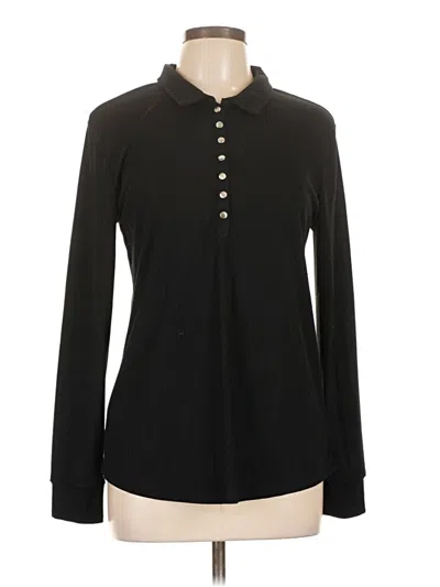 Pre-owned Maurices Long Sleeve Blouse In Black