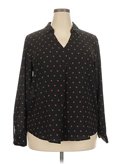 Pre-owned Maurices Long Sleeve Blouse In Black