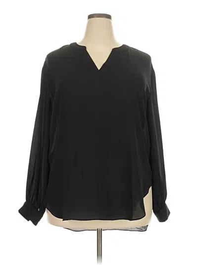 Pre-owned Maurices Long Sleeve Blouse In Black
