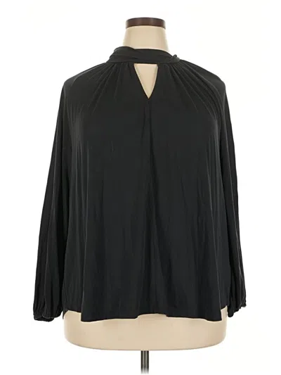 Pre-owned Maurices Long Sleeve Blouse In Black