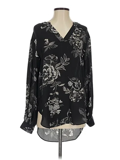 Pre-owned Maurices Long Sleeve Blouse In Black