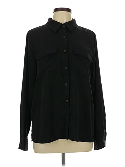 Pre-owned Maurices Long Sleeve Blouse In Black