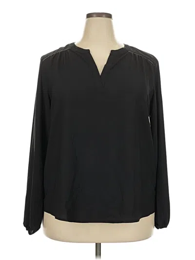 Maurices Long Sleeve Blouse In Black