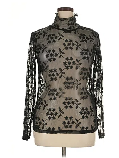 Pre-owned Maurices Long Sleeve Blouse In Black