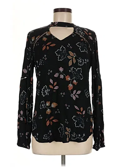 Pre-owned Maurices Long Sleeve Blouse In Black