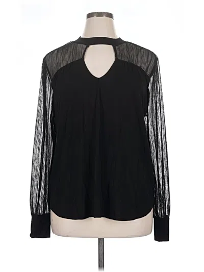Pre-owned Maurices Long Sleeve Blouse In Black