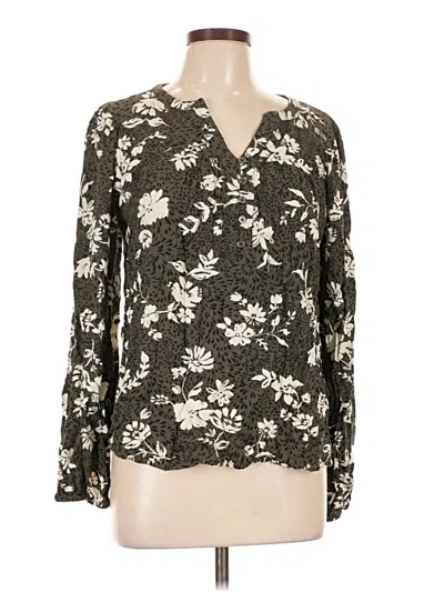 Pre-owned Maurices Long Sleeve Blouse In Black