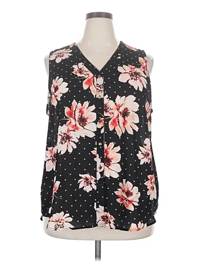 Pre-owned Maurices Long Sleeve Blouse In Black