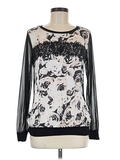 Pre-owned Maurices Long Sleeve Blouse In Black
