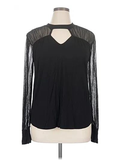 Pre-owned Maurices Long Sleeve Blouse In Black