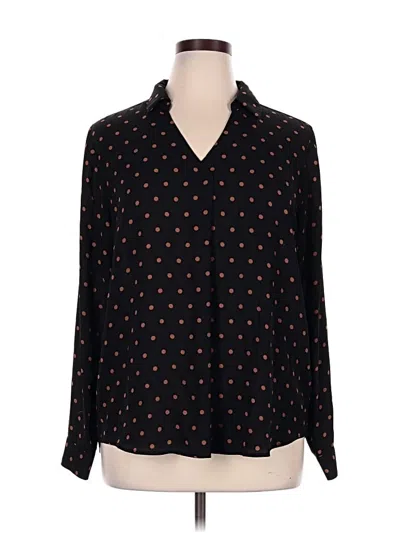 Pre-owned Maurices Long Sleeve Blouse In Black