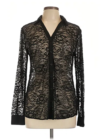 Pre-owned Maurices Long Sleeve Blouse In Black