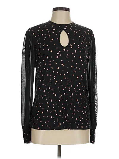 Pre-owned Maurices Long Sleeve Blouse In Black