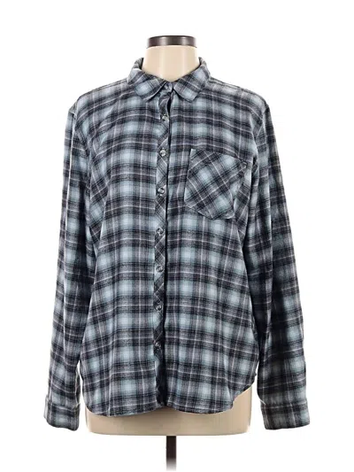 Pre-owned Maurices Long Sleeve Blouse In Blue