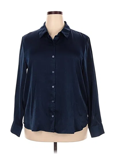 Maurices Long Sleeve Blouse In Blue